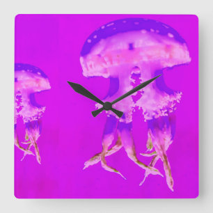 JELLYFISH 5 QUADRATISCHE WANDUHR