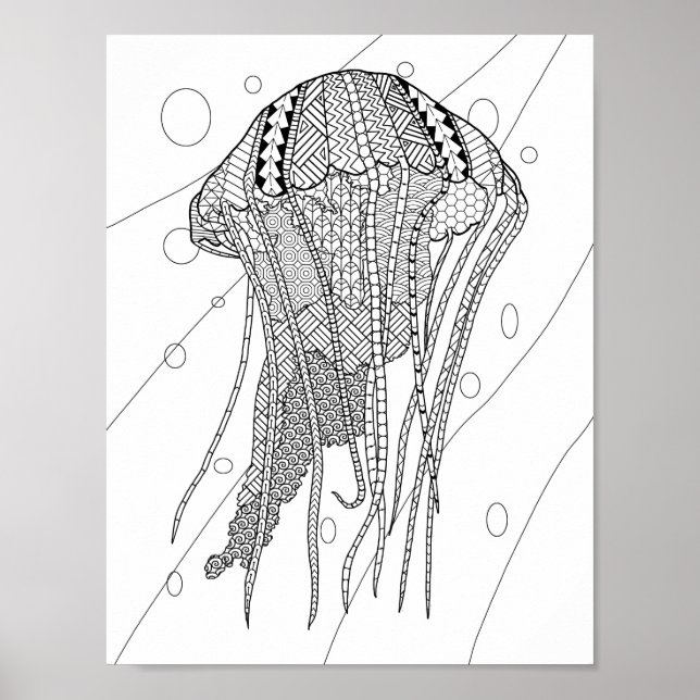 Jellyfish Erwachsenenfarbposter Poster (Vorne)