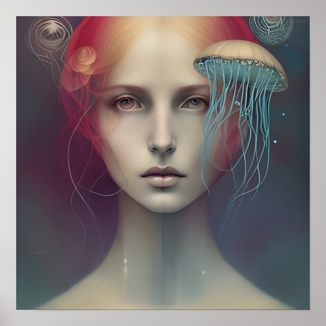 Jellyfish Fantasy Woman Poster (Vorne)