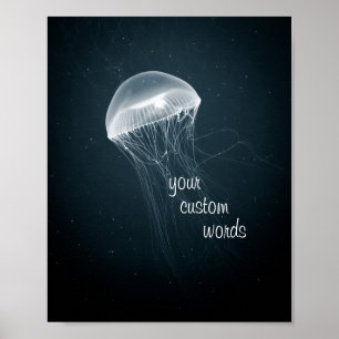 Jellyfish Glow with Customized Text Poster