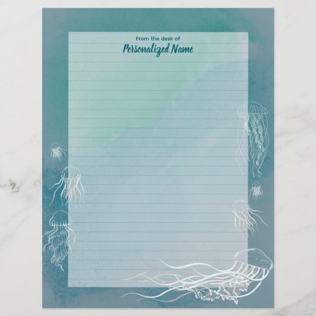 Jellyfish Jive Lined Briefbogen (Vorderseite)