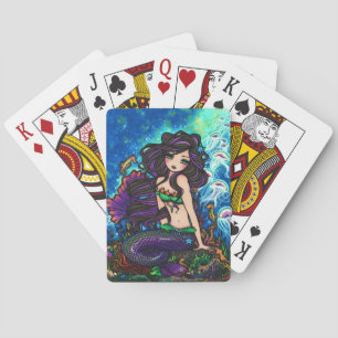 Jellyfish Mermaid Fantasy Marine Art Playing Cards Spielkarten
