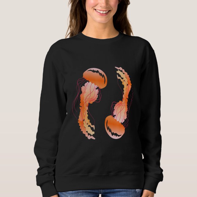 Jellyfish Nettle Medusus Tentacles Jellyfish Sweatshirt (Vorderseite)