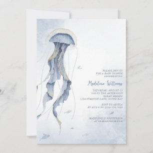 Jellyfish Ocean Watercolor Babydusche Einladung