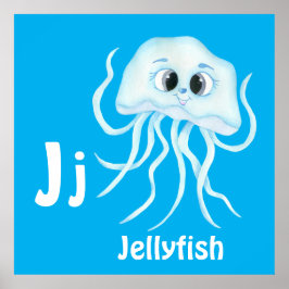 Jellyfish personalisieren ABC: Letter J-Add Your N Poster