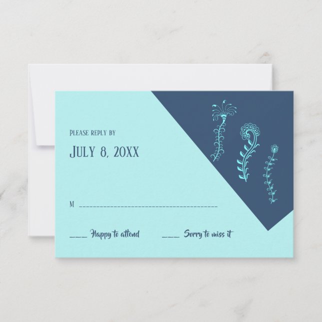 Jellyfish RSVP Cards Karte (Vorderseite)