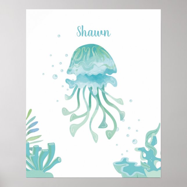 Jellyfish Tidal Comfort individuell einstellbar Poster (Vorne)