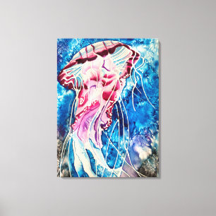 Jellyfish watercolor ocean art leinwanddruck