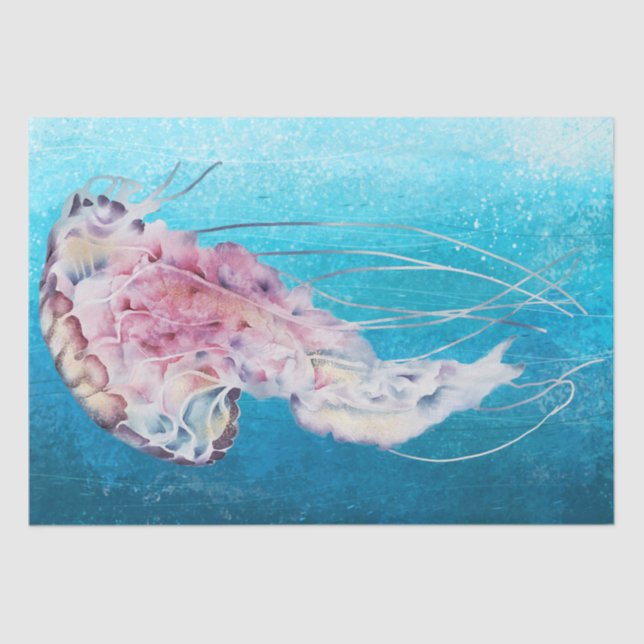 Jellyfish Watercolor Seidenpapier (Vorderseite)