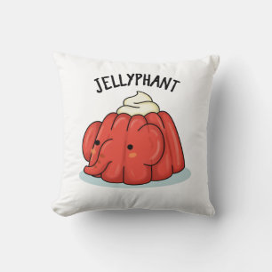 Jellyphant Funny Elephant Jelly Pun Kissen