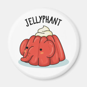Jellyphant Funny Elephant Jelly Pun Magnet
