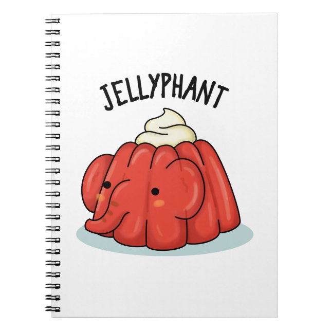 Jellyphant Funny Elephant Jelly Pun Notizblock (Vorderseite)