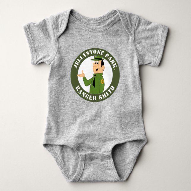 Jellystone's Ranger Smith Portrait Baby Strampler (Vorderseite)