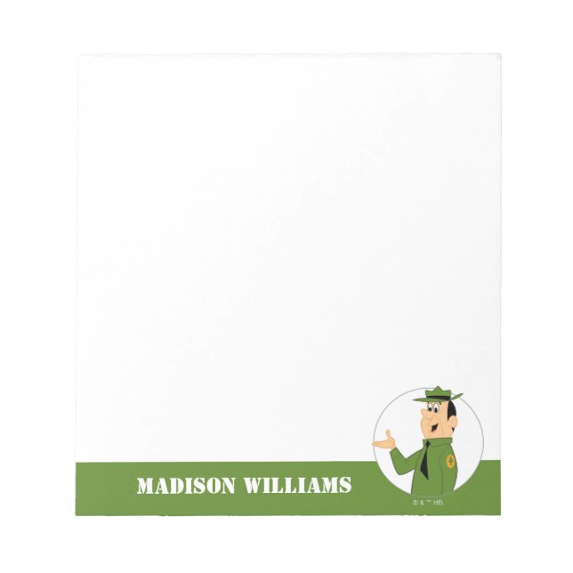 Jellystone's Ranger Smith Portrait Notizblock (Vorderseite)