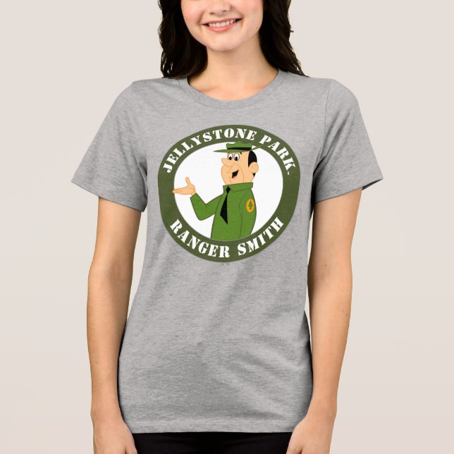 Jellystone's Ranger Smith Portrait Tri-Blend Shirt (Vorderseite)
