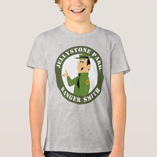 Jellystone's Ranger Smith Portrait Tri-Blend Shirt (Vorderseite)