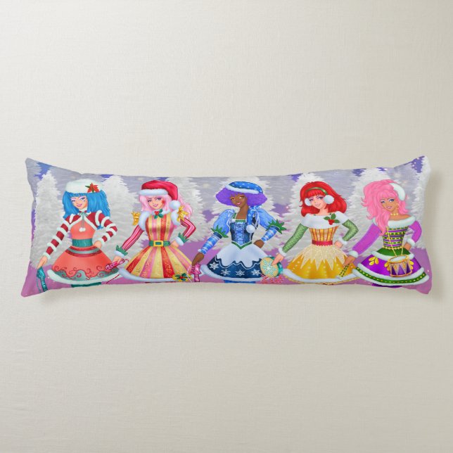 Jem and the Holograms Christmas Body Pillow Seitenschläferkissen (Vorderseite)