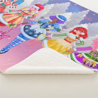 Jem and the Holograms Christmas Sherpa blanket Sherpadecke