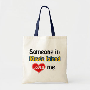 Jemand auf Rhode Island Lieben mir Tragetasche