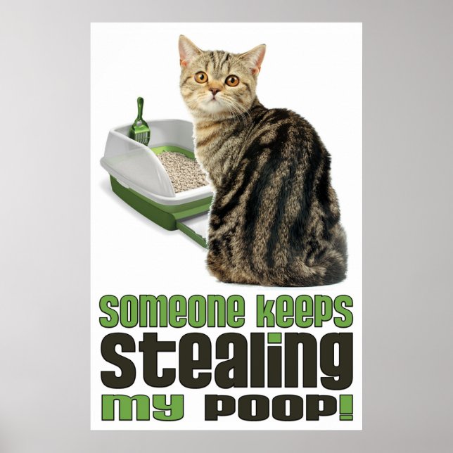 Jemand Behalte meiner Kackend Katze das Poster zu  (Vorne)