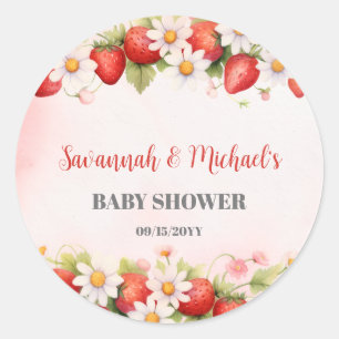 Jemand Berry Süße Babyparty Runder Aufkleber