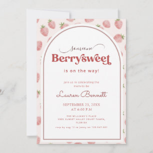 Jemand Berry Süße Erdbeeren-Baby-Party Einladung