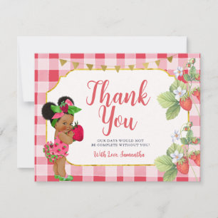 Jemand Berry Sweet Strawberry Girl Baby Shower Dankeskarte