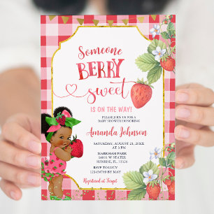 Jemand Berry Sweet Strawberry Girl Baby Shower Einladung