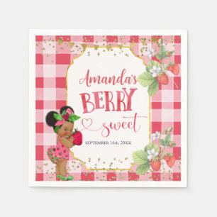 Jemand Berry Sweet Strawberry Girl Baby Shower Serviette
