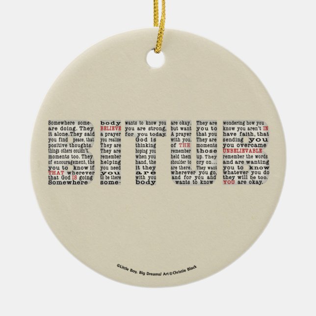 Jemand (BITUB) Keramik Ornament (Vorne)