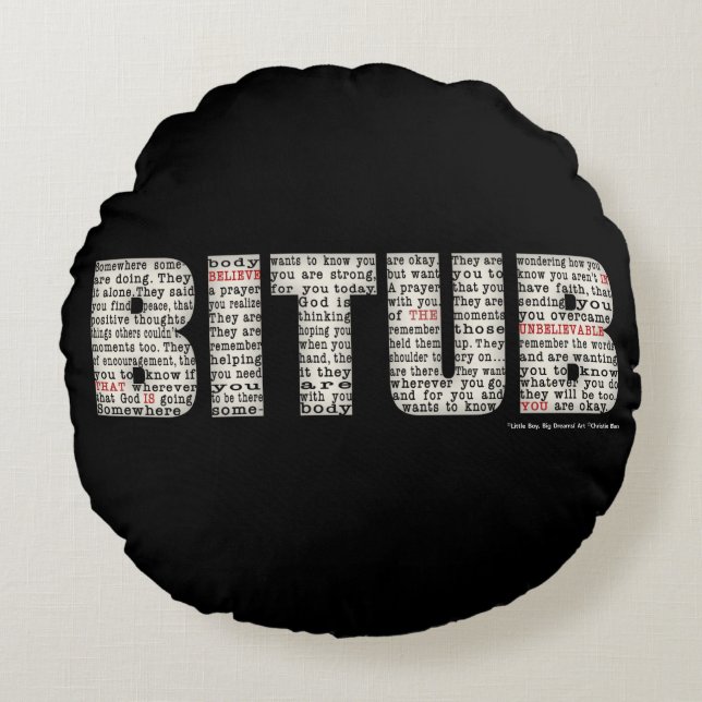 Jemand (BITUB) Rundes Kissen (Vorderseite)