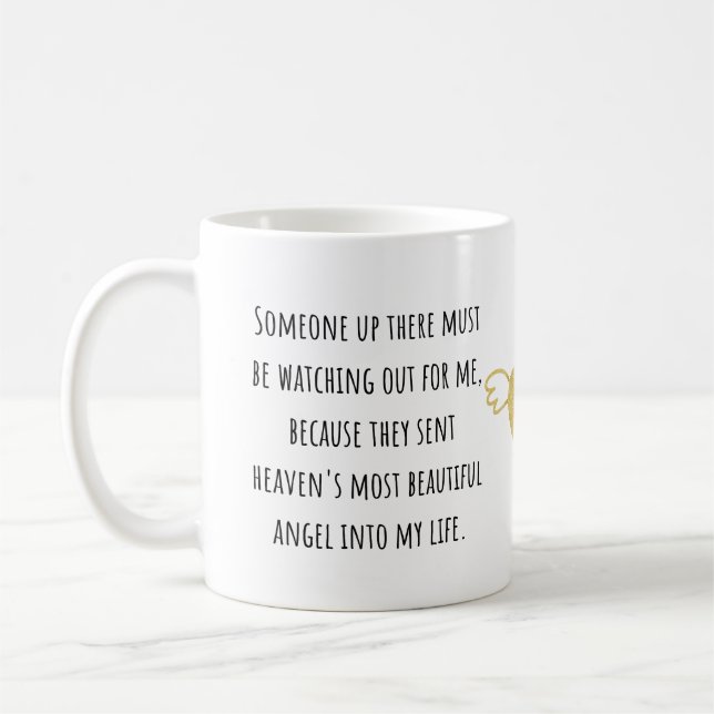 Jemand da oben muss Freundschaft beobachten Kaffeetasse (Links)