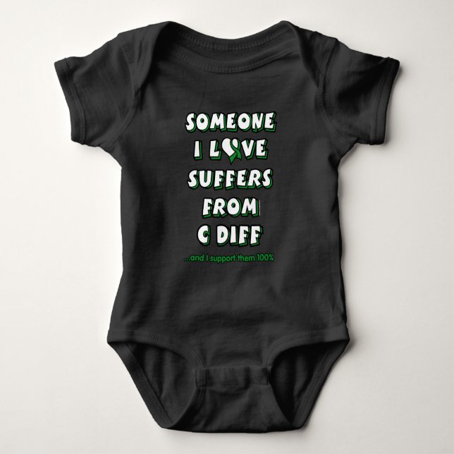 Jemand, den ich Liebe... C Diff Baby Strampler (Vorderseite)
