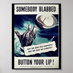 Jemand, der blabbed, knallt dir den Lip! Poster