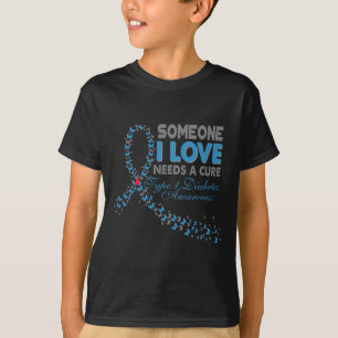 Jemand, der eine Liebe hat, braucht eine T1d Diabe T-Shirt
