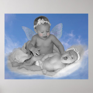 Jemand, der über mich wacht - Schwarz-Weiß-Print Poster