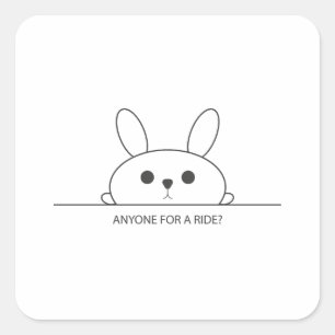 JEMAND FÜR EINE REISEVERANSTALTUNG QUADRATISCHER AUFKLEBER