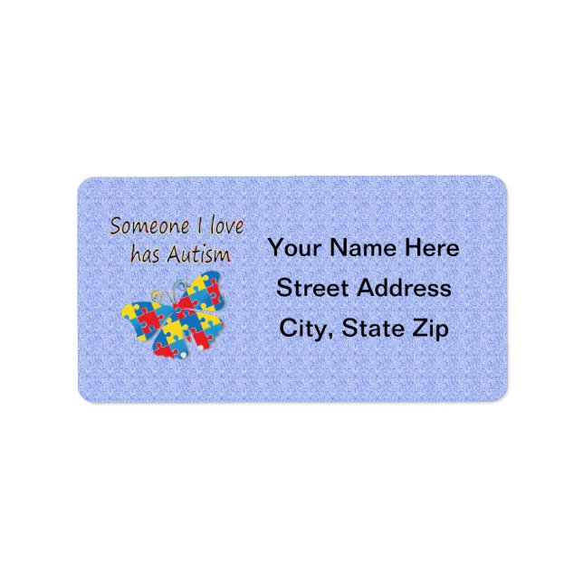 Jemand I Liebe hat Autismus (multi) Adressaufkleber (Vorne)