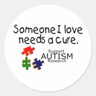 Jemand I Liebe (Puzzle Pieces) Runder Aufkleber