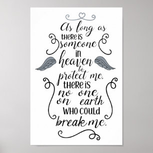 Jemand im Himmel, um mich zu beschützen Inspiratio Poster