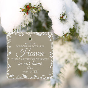 Jemand im Himmel Wintergrün-Foto Ornament Aus Metall