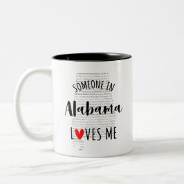 Jemand in Alabama Lieben Me Karte Kaffee Tasse