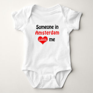 Jemand in Amsterdam Lieben mir Baby Strampler