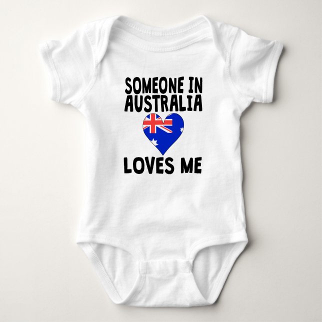 Jemand in Australien-Lieben ich Baby Strampler (Vorderseite)