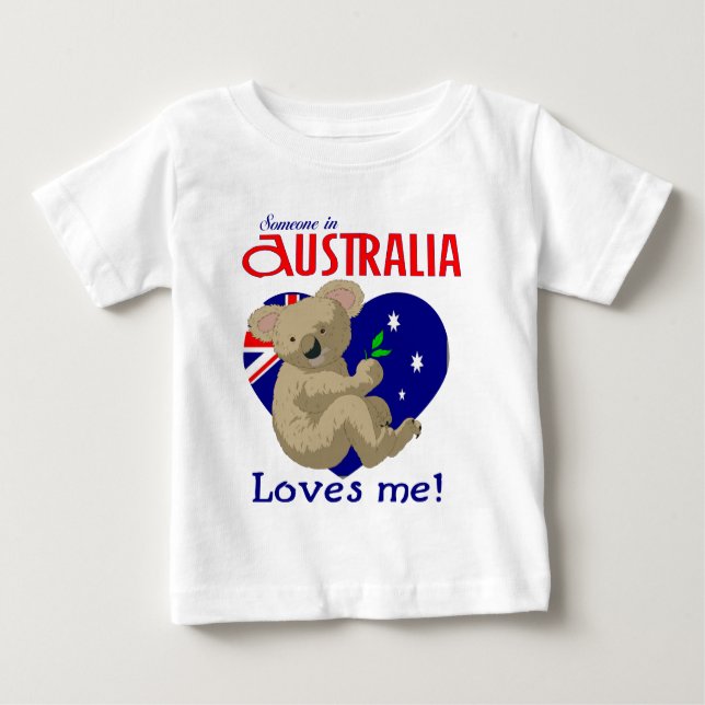 Jemand in Australien-Lieben ich Koala Baby T-shirt (Vorderseite)