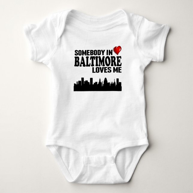 Jemand in Baltimore-Lieben ich Baby Strampler (Vorderseite)
