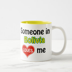 Jemand in Bolivien Liebe mir Zweifarbige Tasse