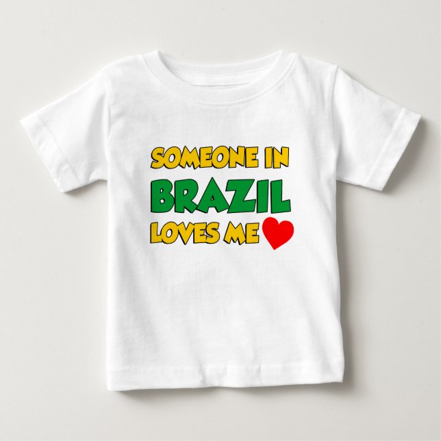 Jemand in Brasilien Lieben Baby T-shirt (Vorderseite)