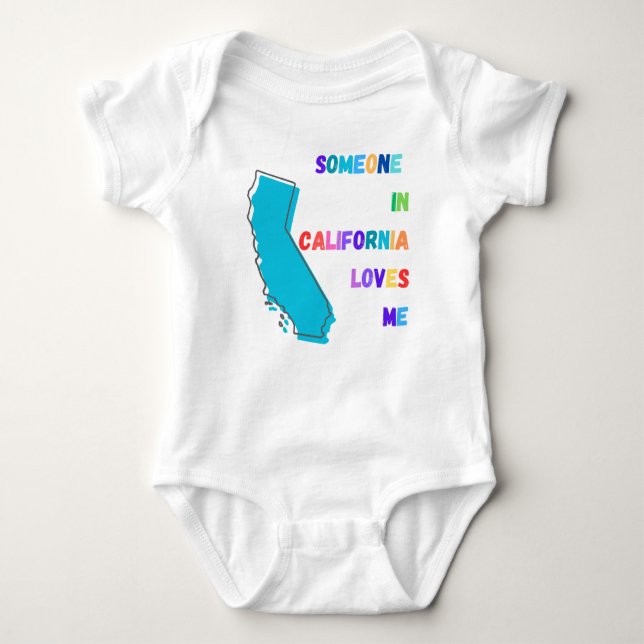 Jemand in California Lieben Me Baby Bodysuit Baby Strampler (Vorderseite)