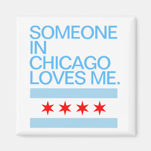 Jemand in Chicago Lieben Flag Magnet
